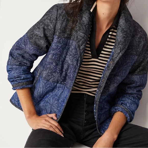 Pilcro & The Letterpress x Anthropologie Anna Colorblocked Puffer Coat - Picture 10 of 12